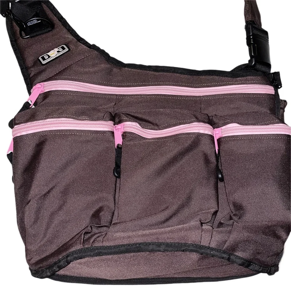 DIAPER DUDE Brown And Pink Travel Bag